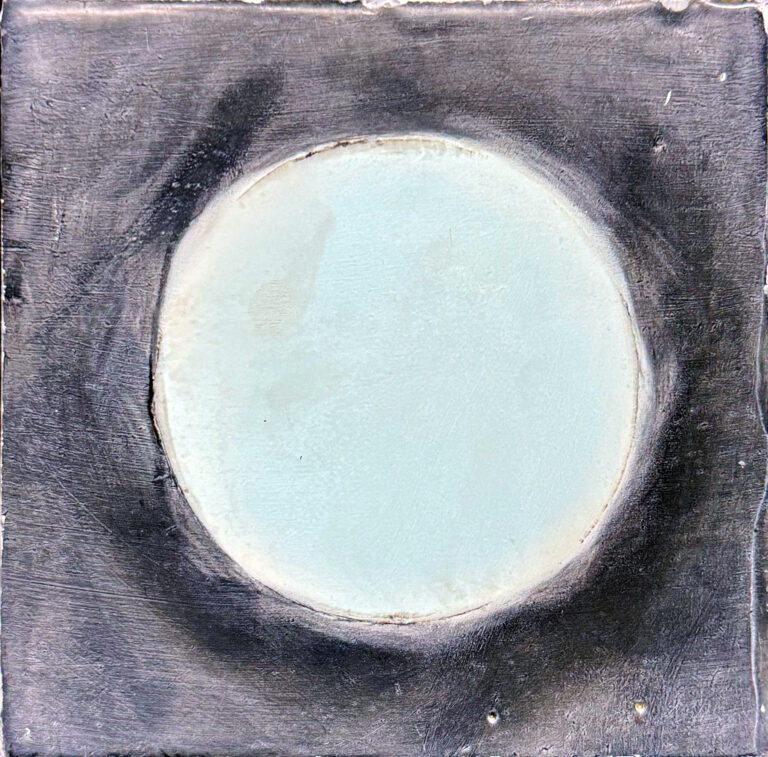 Blue Moon Encaustic Art Friday Harbor