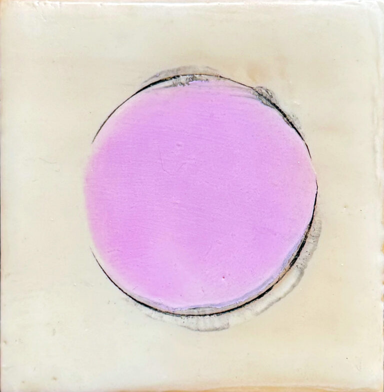 Dot Com Pink Encaustic Art Friday Harbor