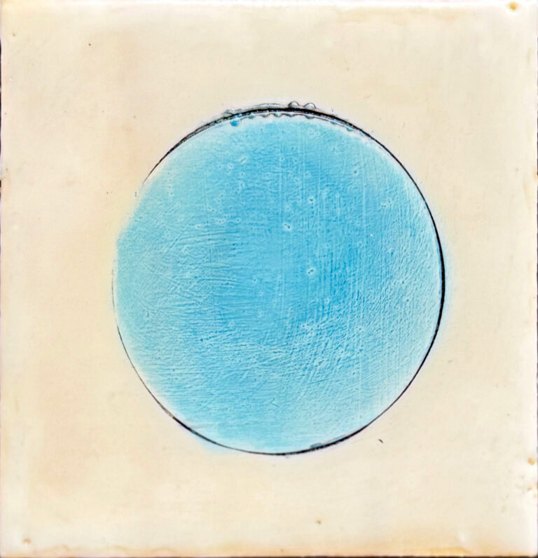 Dot Com Turquoise Encaustic Art Friday Harbor