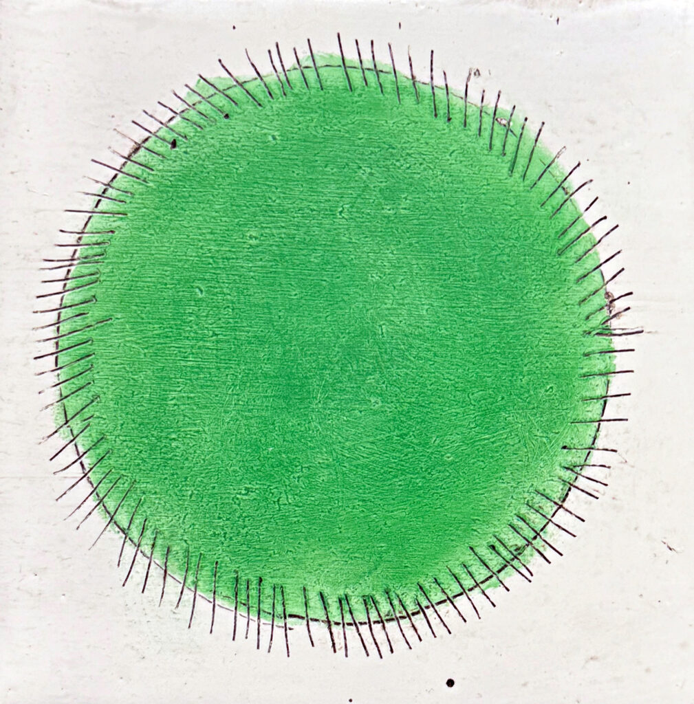 Fuzz Ball Encaustic Art Friday Harbor