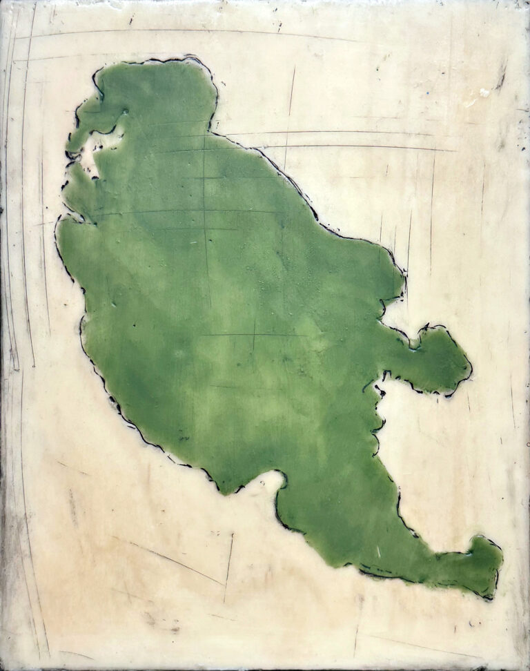 Island Life II Encaustic Art Friday Harbor