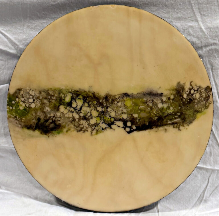 Spilled Ink III Encaustic Art Friday Harbor